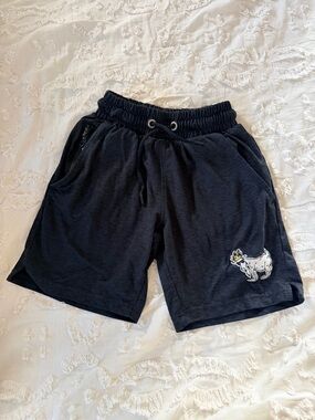 Goat USA Boys Shorts Youth Small Black Athletic Casual Logo